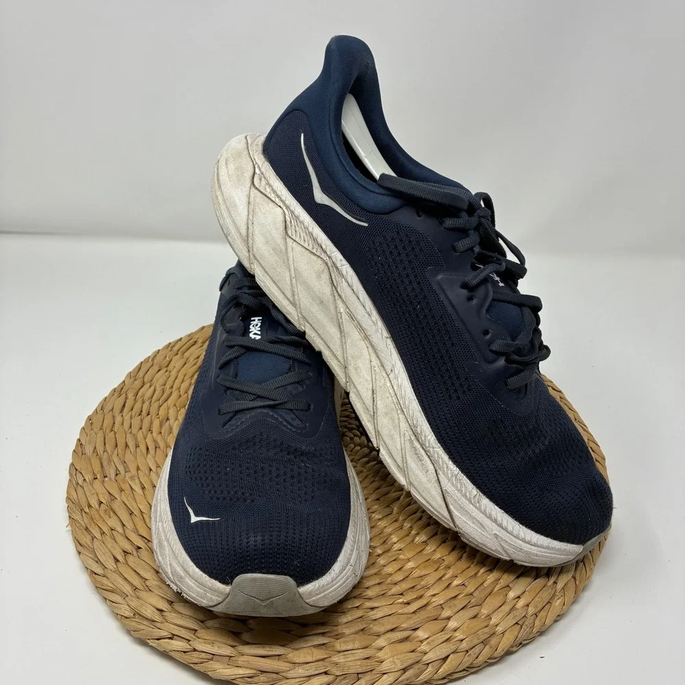 Hoka Arahi 7 Navy Blue Men Size 10 2E Wide Cushion Running‎ Shoes Gym Sneakers